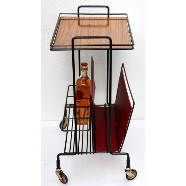 Bar Cart by Paul Nagel for JIE Gantofta, Germany,1960s For Sale - Image 6 of 9