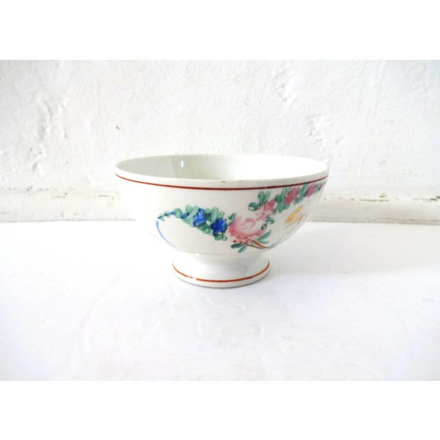 Antique French Hand-Painted "Souvenir" Cafe Au Lait or Chocolate Bowl For Sale - Image 10 of 11