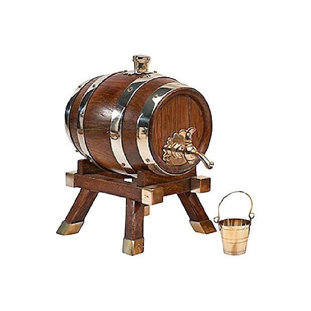 Vintage Whisky Barrel Dispenser Chairish
