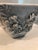Vintage Concrete Planter With Floral Design For Sale - Image 6 of 9