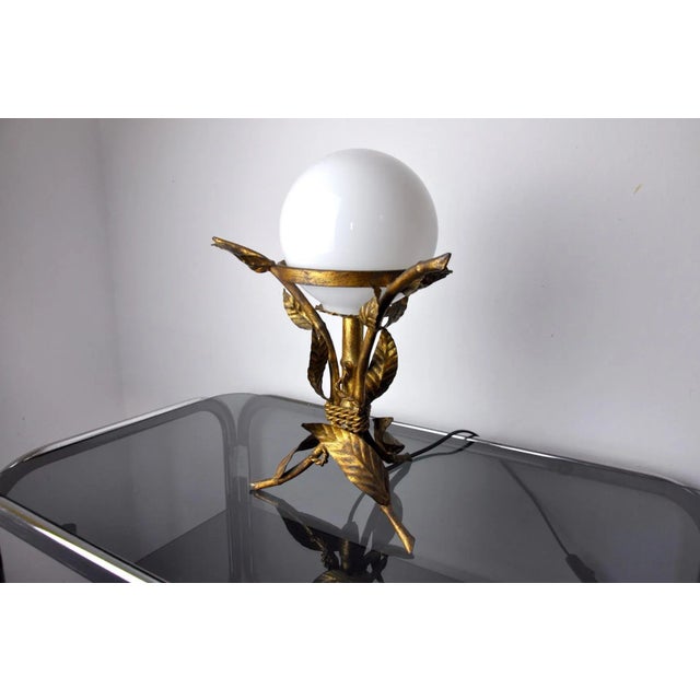 Art Deco Spanish Floral Table Lamp, 1960 For Sale - Image 4 of 8