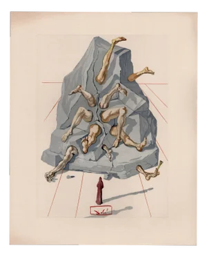 Salvador Dali, The Simoniacs, 1964, Original Woodcut