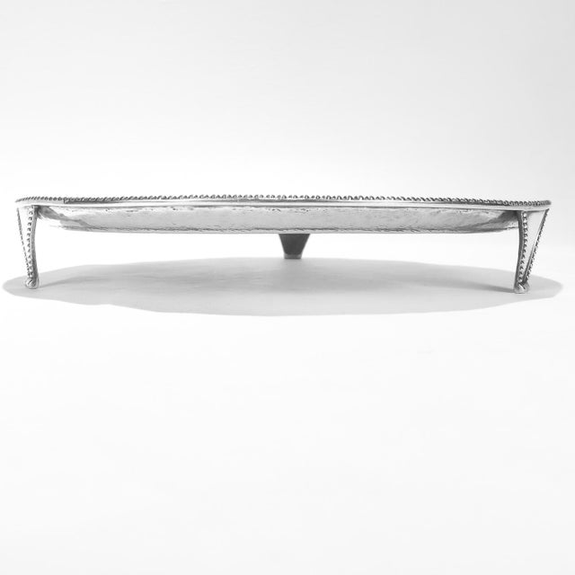 American Antique John Targee 19th Century American Coin Silver Salver Marked It For Sale - Image 3 of 11