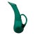 1950s Vintage Teal / Emerald Crackle Glass Mid-Century Tall Pitcher For Sale