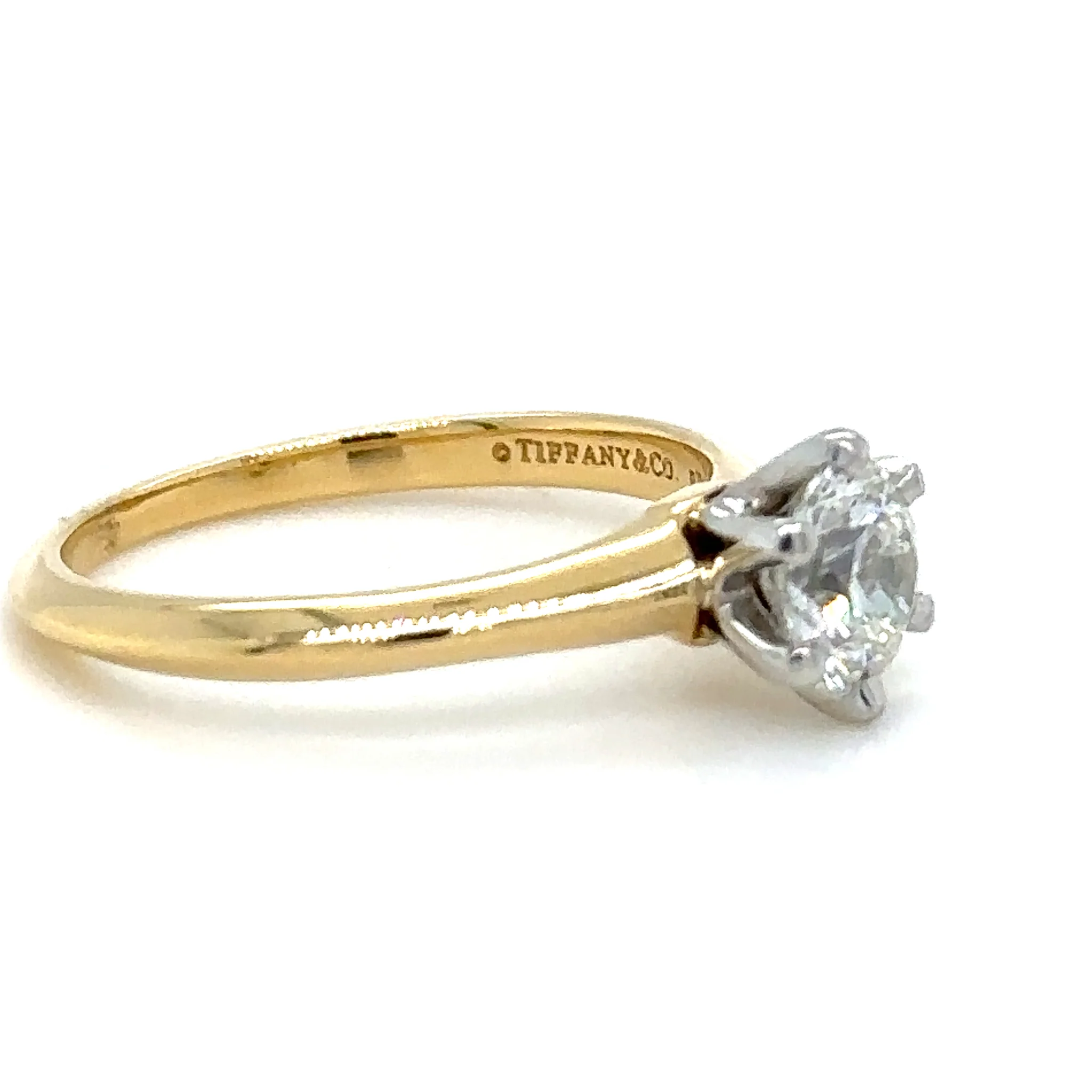 Tiffany & Co Solitaire Engagement Ring 0.82ct | Chairish