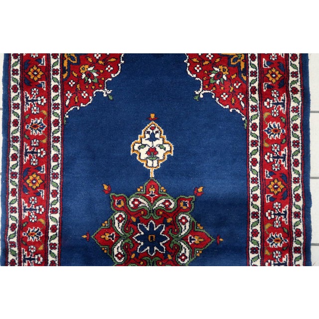 1960s, Vintage Persian Kerman Rug Handmade Wool 3.1' X 5.2' For Sale - Image 9 of 11