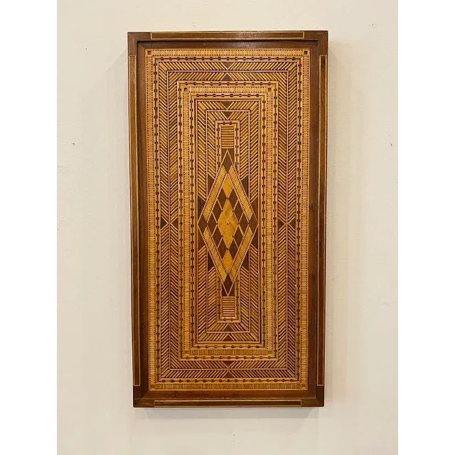 1950s Wooden Inlaid Decorative Panel For Sale - Image 10 of 10
