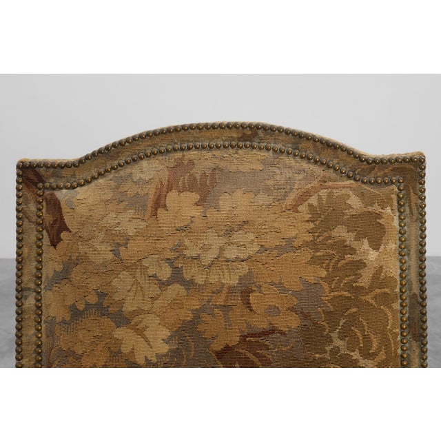 Carved Walnut Armchair with Cabriole Legs and Tapestry Upholstery, France, 1880 For Sale - Image 16 of 18
