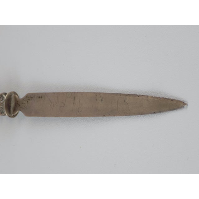 Antique Silver Letter Opener For Sale - Image 3 of 7