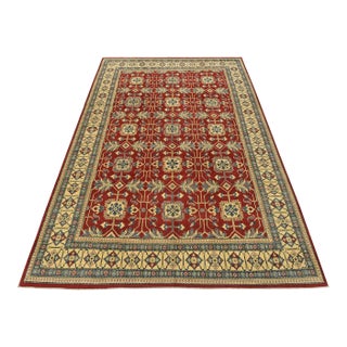 Kazak Rug 10′ X 14’5” Red Wool Traditional Hand-Knotted Oriental Carpet For Sale