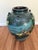 Dark Green 20th Century Hand-Painted Ceramic Urn With Rainforest & Parrot Motif For Sale - Image 8 of 15