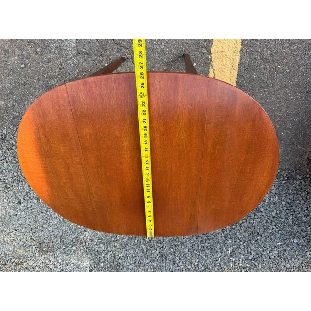 Vintage Federal Style Mahogany Inlaid Pembroke Drop Leaf Tables For Sale - Image 14 of 15