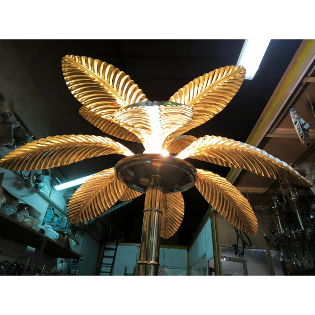 Brass 12-Light Palm Floor Lamp, 1970s For Sale - Image 6 of 18