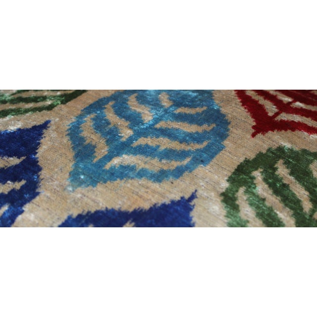 Boho Chic Silk Velvet Ikat Pillow Cover For Sale - Image 4 of 7