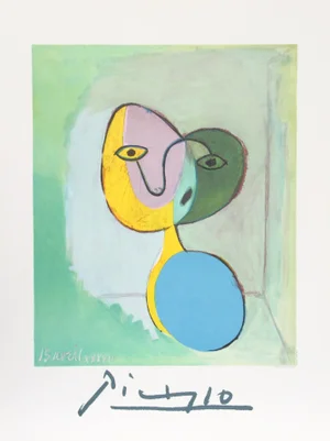1980s "Figure" (Portrait of Marie Therese Walter) Lithograph After Pablo Picasso