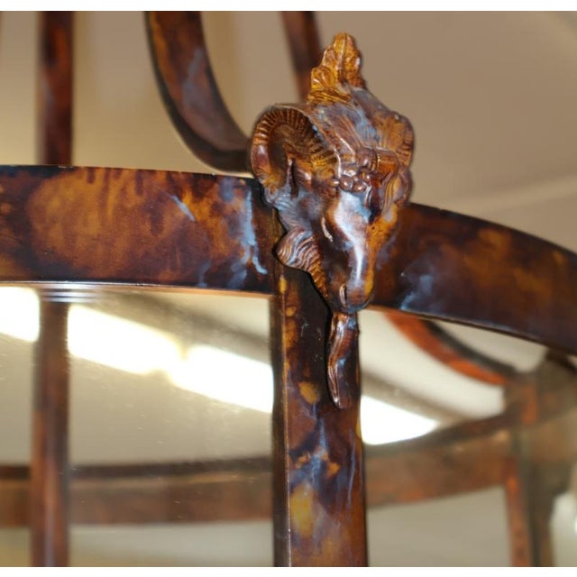Bronze Monumental 10 Light Patina Bronze Lantern Chandelier For Sale - Image 8 of 12