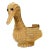 Mid 20th Century Hand Woven Duck Bird Basket For Sale