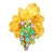 Paraiba Tourmaline 18k Yellow Gold Grape-Leaf Ring, Size 6.25 For Sale
