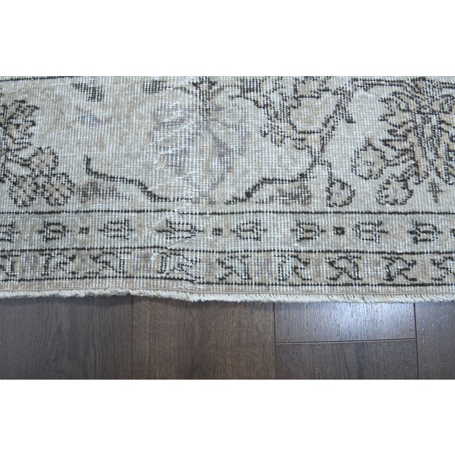 1970s Vintage Persian Handmade Wool Cotton Brown Area Rug For Sale - Image 9 of 11