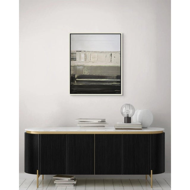 The Seine River (Paris) — Abstract Minimalist Landscape Oil Painting For Sale - Image 10 of 10