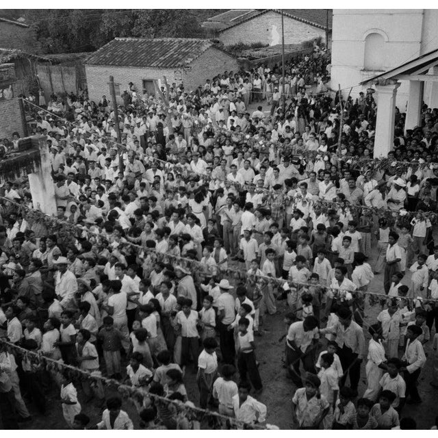 Tehuantepec, Mexico TEHUANTEPEC,MEXICO - JULY 1952: An overhead view of local dance in Tehuantepec, Mexico. (Photo by Earl...