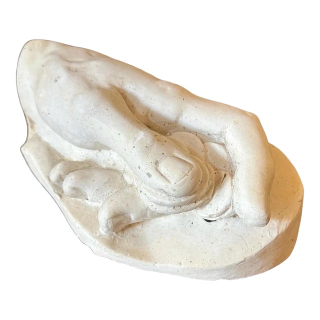 Authentic Italian 1950s Plaster Anatomical Hand Study of a Hand Holding Coins For Sale