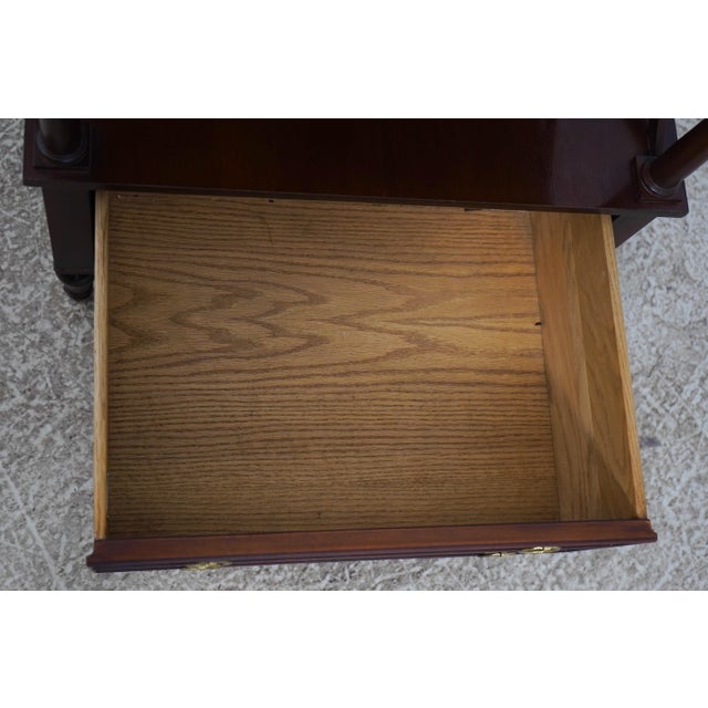 Baker Furniture Company Baker Mahogany 1 Drawer Library End Table For Sale - Image 4 of 18