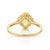 Modern Glam 2.04ct Lemon Topaz Diamond Clover Cocktail Ring in 14k Gold Size 4 For Sale - Image 9 of 14
