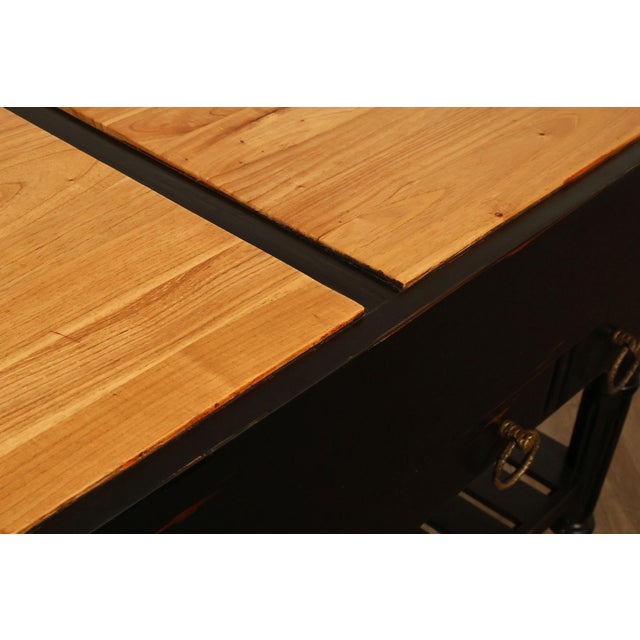 French Colonial Style Butcher Block Kitchen Island For Sale - Image 16 of 18