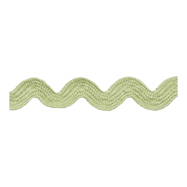 Schumacher Ric Rac Tape Medium Tape in Celadon For Sale