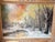Beautiful landscape oil painting with 5" thick bronze framing