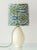 1920s Vintage Ceramic Urn Table Lamp in Glacial Blue with New William Morris Shade For Sale - Image 5 of 13