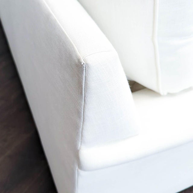 2020s Pottery Barn English Arm Grand 3-Seat Sofa in White Upholstery For Sale - Image 5 of 6