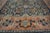 1960s Blue Geometric Vintage Turkish Village Rug 12'6"x14'8" Knotted Wool Carpet For Sale In New York - Image 6 of 12