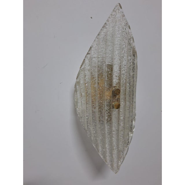Murano Glass Wall Lamps in Glass and Brass, Italy, 1970s, Set of 3 For Sale - Image 10 of 12