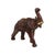 Vintage Brown Leather Elephant with Tusks For Sale - Image 3 of 10