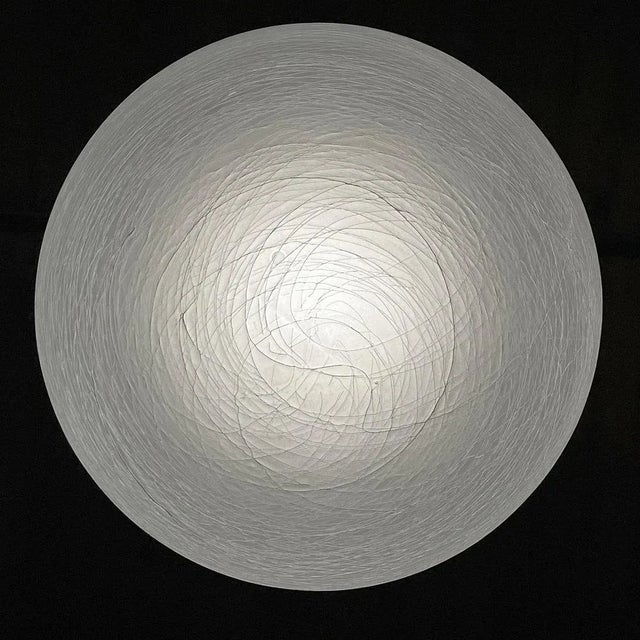 Metal Large Vintage Italian Swirl Murano Glass Pendant Lamp, 1970s For Sale - Image 7 of 13