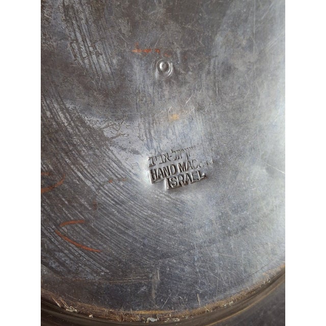 Share Vintage Tzel Tzion Israeli Brass Wall Plate Maccabiah Runner Torch Star of David For Sale - Image 9 of 11
