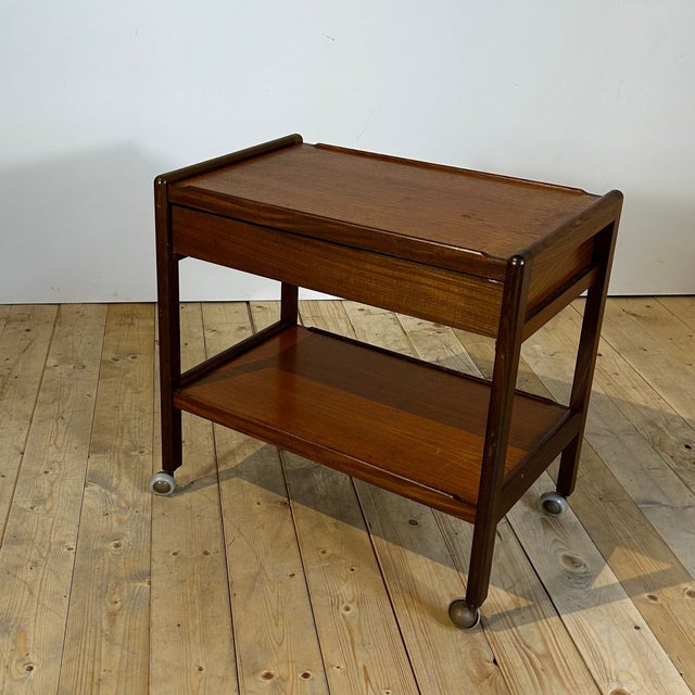 Danish Teak Bar Cart, 1960s For Sale - Image 3 of 9