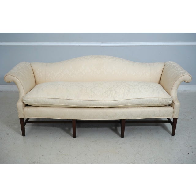 Kittinger 8 Leg Damask Upholstered Camelback Sofa Chairish