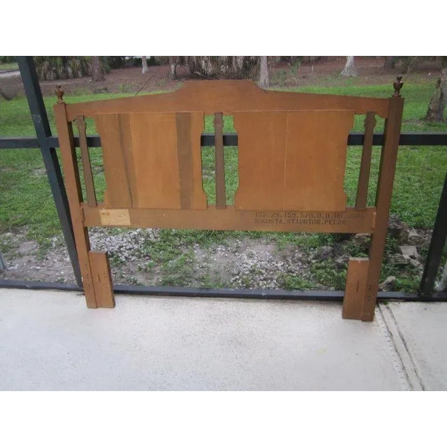 1970s Vintage Contemporary Wood Queen Headboard Augusta Staunton Pecan For Sale - Image 10 of 12