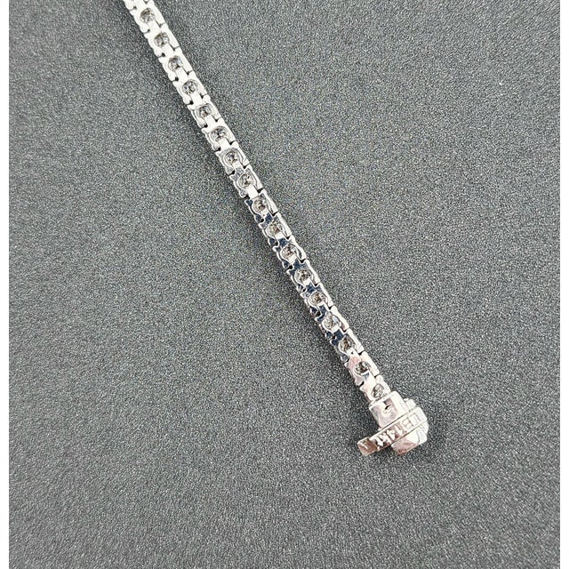 5.50 Ct Diamond Tennis Bracelet For Sale In Chicago - Image 6 of 9