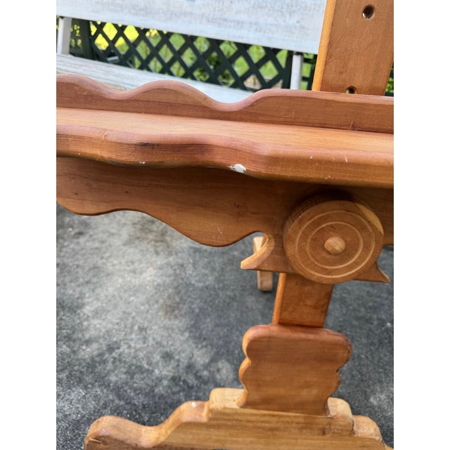 1970s 1970s Witco Carved Wood Artist's Easel For Sale - Image 5 of 9
