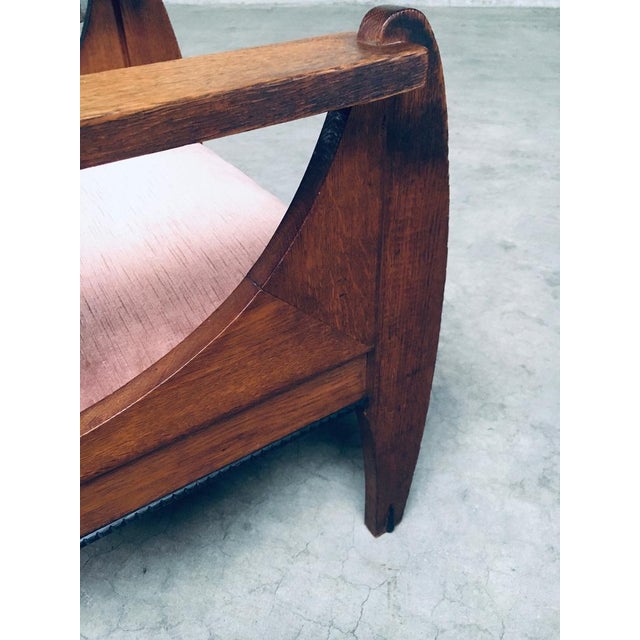 1920s Dutch Art Deco Modernist Reclining Grand Armchair, Netherlands, 1920s For Sale - Image 5 of 18