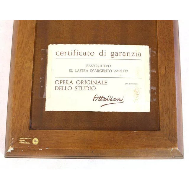 1970s Vintage Sterling Silver Mother and Child Minting Plaque For Sale - Image 6 of 10