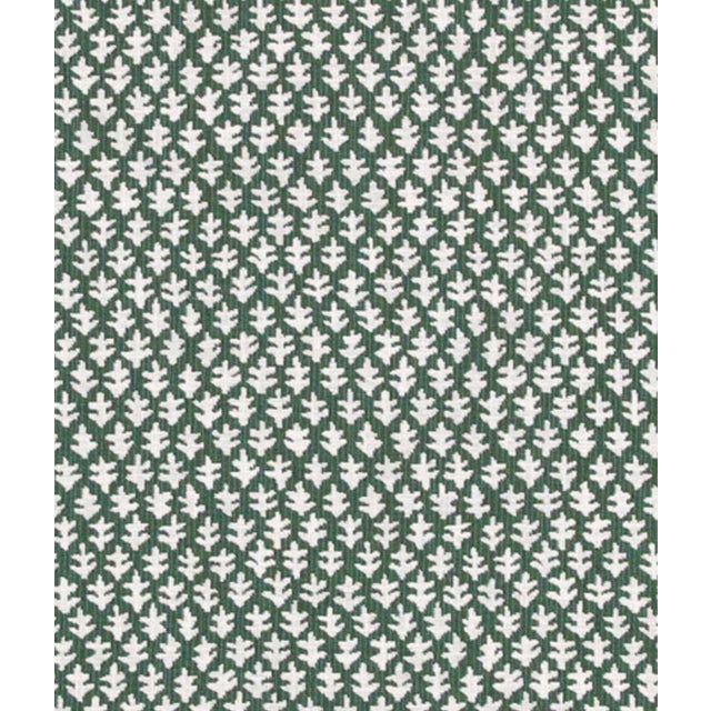 Sister Parish Burma Performance Fabric in Spruce which is a deep green. Self corded. Performance fabric is water repellant...