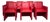Vintage Red Armchairs, Set of 6 For Sale