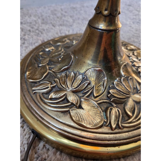 Vintage Brass Single Arm Deco Floor Lamp For Sale - Image 16 of 16