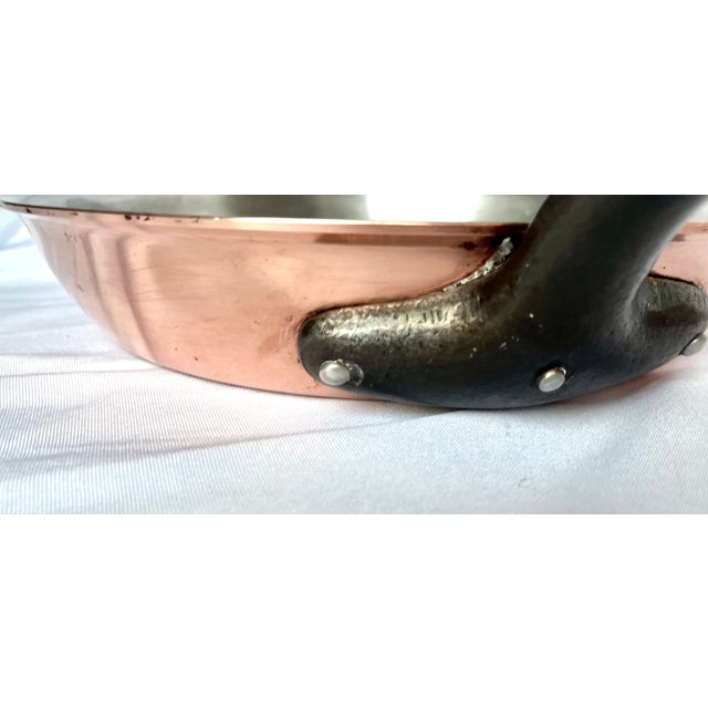 Vintage French Copper Saute Pans - Set of 2 For Sale - Image 4 of 11