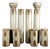 Mecca Style Lacquered and Gilded Wooden Columns, Late 18th Century, Set of 8 For Sale